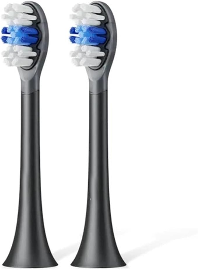 Replacement Toothbrush HeadsCompatible for SOOCAS X3U/X3pro/D2/D3S/D5 Brush Head Nozzle Jets(2 Clean Black)