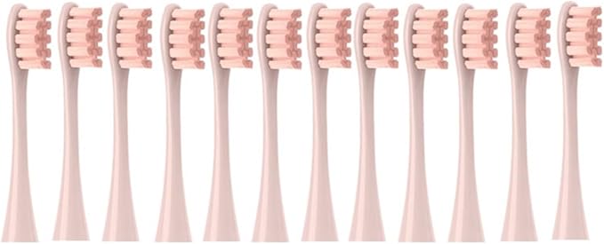 Replacement Brush HeadsCompatibility for Oclean X/X PRO/ Z1/ F1/ One/Air 2 /SE Electric Toothbrush 12PCS(12Pink)
