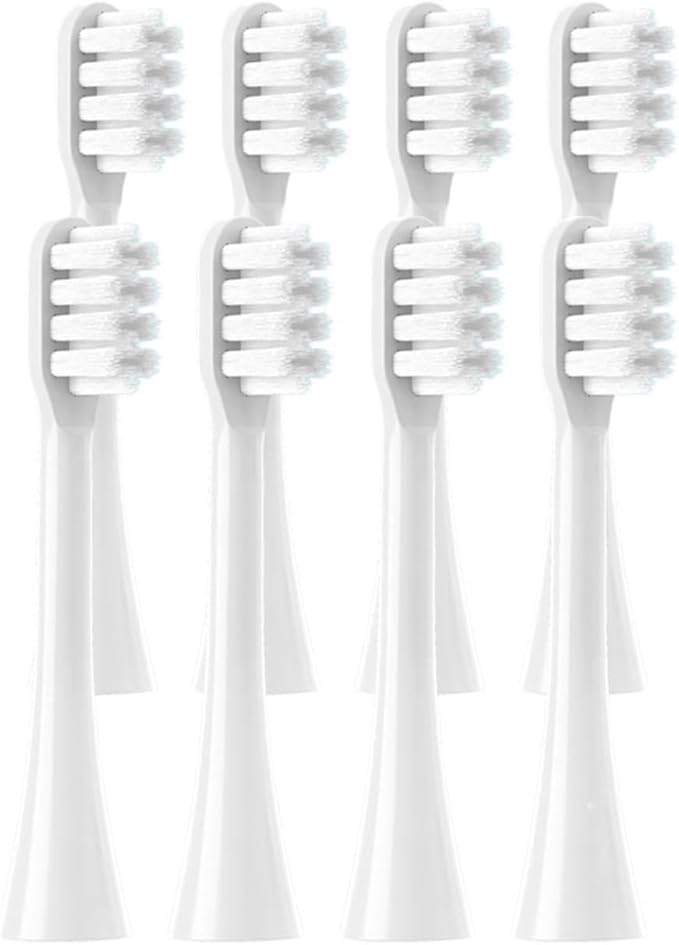 8PCS Replacement Toothbrush Heads for Electric Tooth Brush Soft Bristle(8 White White)