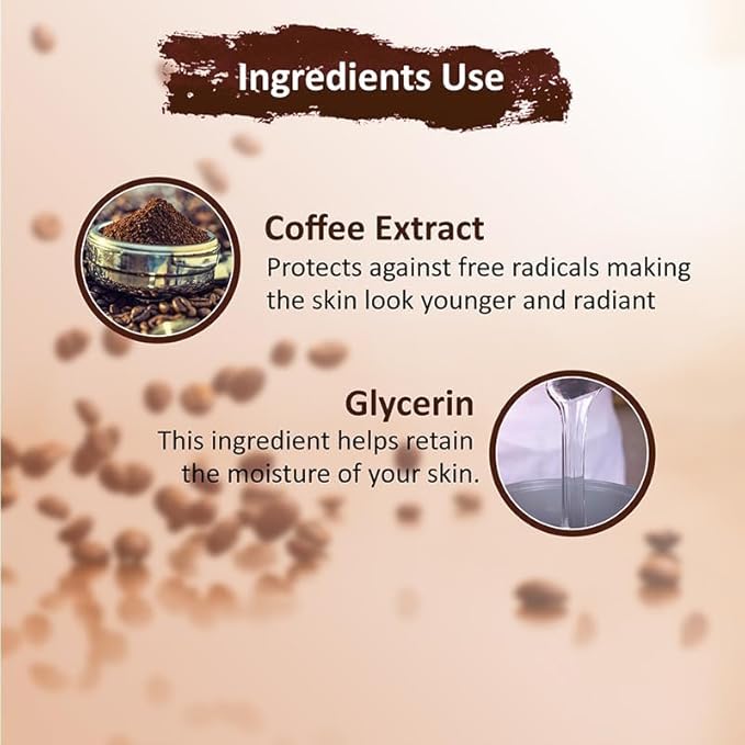 PRZX Coffee Body Exfoliating Wash &amp Shower Gel for Women and Men 200 ml (Pack of 2) | Gentle Exfoliation | Refreshing Aroma | Soap-Free Formula with Glycerin