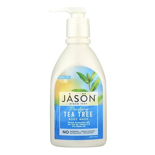 Jason Natural Products Tea Tree Satin Shower Body Wash 30 Ounce - 3 per case.