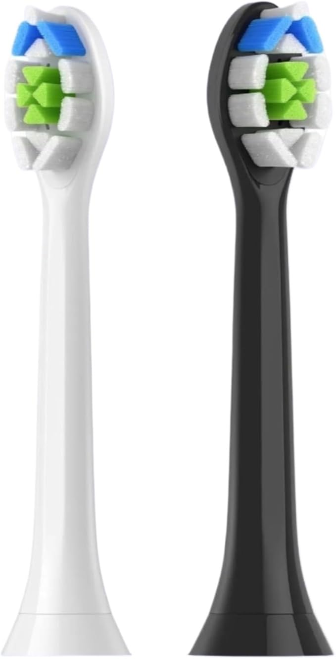 Soft Replacement Electric Toothbrush Heads Compatible for Philips HX9150 HX9160 HX9172 HX9192 HX6810 HX6817 Simple and Easy to Use(Black X3pcs)