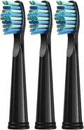 Replacement Toothbrush Heads Compatible for Seago SG-575/507B/551/958/908/909/917/610/659/719/910/548 Electric Toothbrush(Black 3pcs)