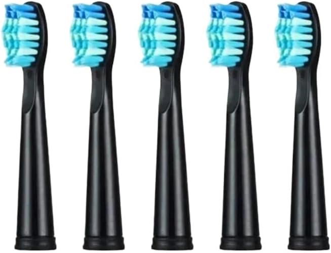 5-10Pcs Replacement Brush Heads Compatible for Seago Fairywill Electric Toothbrush FW SG 507 508 515 Bristle(5pcs Black)