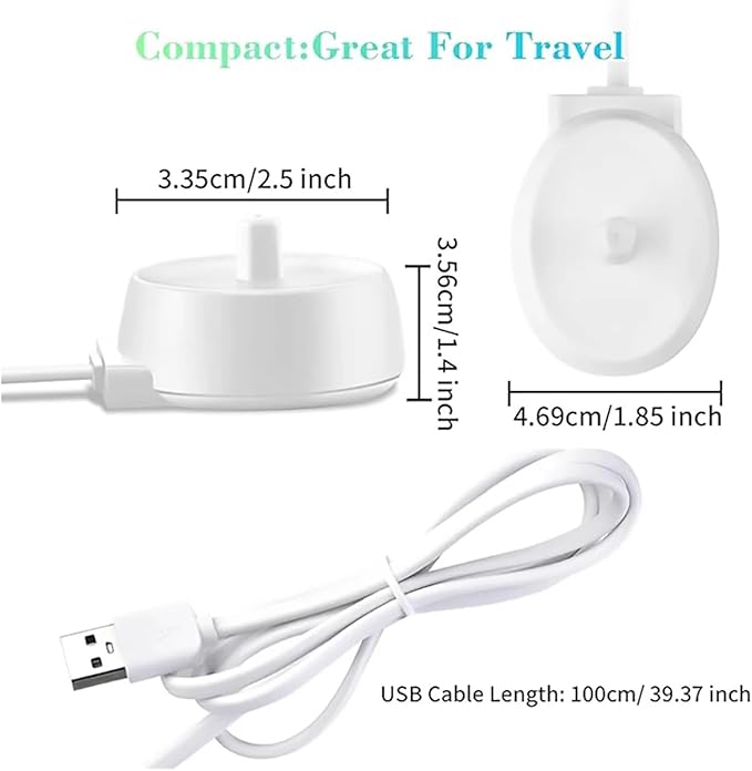 1pc Electric Toothbrush Replacement Charger USB-Powered Charging Base Compatible Compatible for Oral*B Electric Toothbrushes D12/D17/D18