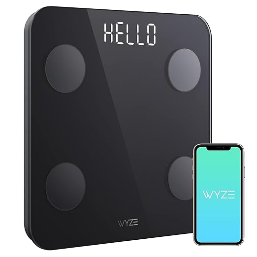 Wyze Smart Scale for Body Weight and Fat Digital Bathroom Scale Weighing Machine for People's Muscle BMI Bluetooth Electronic Body Composition Monitor 400lb