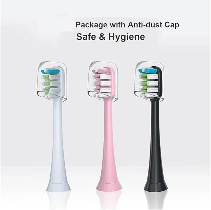 Compatible for X3 X5 X3U X1 V1 V2 Clean Brush Heads Replacement Head Bristle Electric Nozzles with Anti-dust Cap(5pcs Pink)