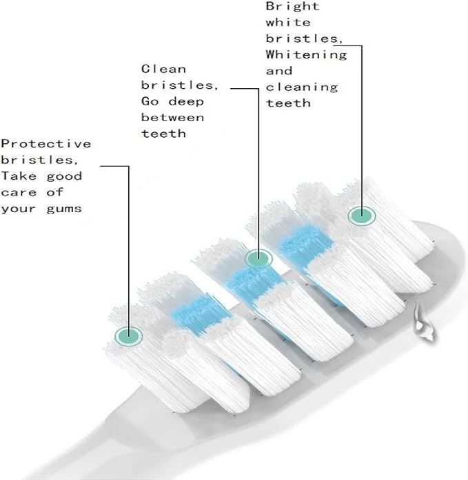 4 Pcs/Pack Electric Toothbrush Replacement Heads Compatible for XIAOMI MIJIA T300/T500/T700 Soft Bristle Nozzle Deep Clean Tooth Brush Head