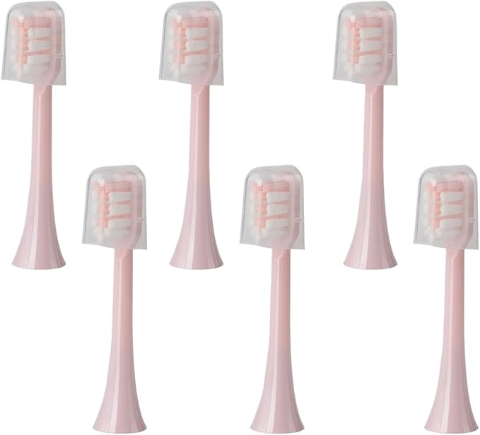 Replacement Brush Heads Compatible for X3U/X3Pro/X5/V1/D2/D3 6/12pcs Bristle Electric Toothbrush Sealed Packed(SHUSHI-PK-6PCS)
