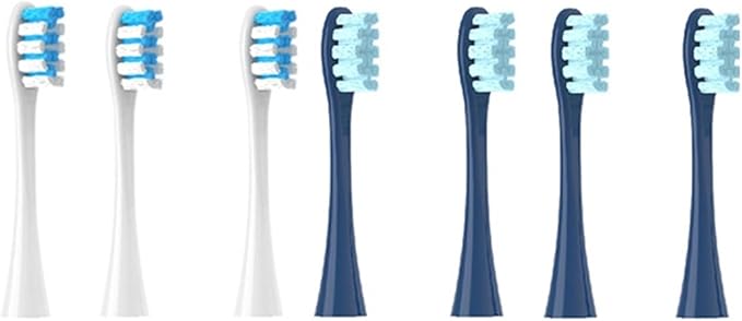 Compatible for Oclean Flow/X/X PRO/ Z1/ F1/ One/Air 2 /SE Brush Heads Soft Sonic Toothbrush Vacuum Bristle 7pcs Replacement(3Blue 4Dark Blue)