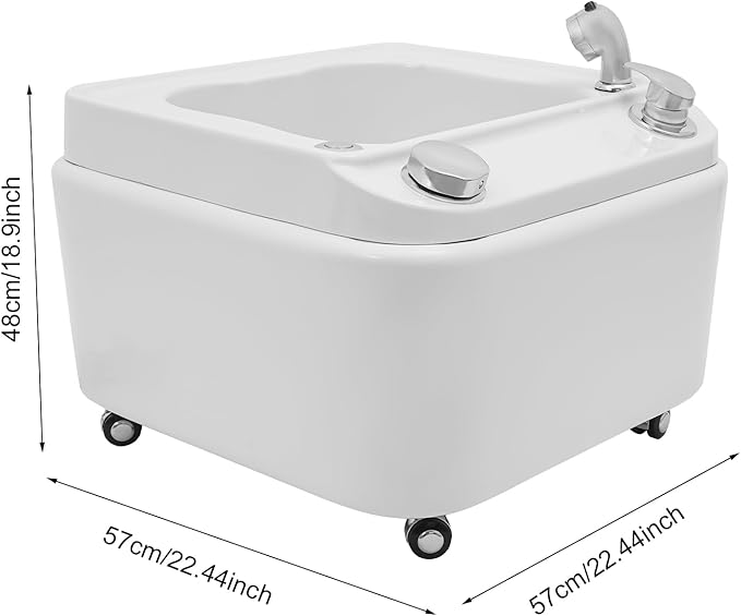 Foot Spa Tub Electric Foot Bath Pedicure Foot Spa with 7 LED Light Colors Portable Acrylic Foot Bath Massager for Relaxation and Stress Relief 110V/60Hz 22.44 * 22.44 * 18.9 inch