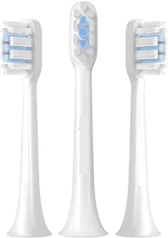 Compatibility for Xiaomi Mijia T301/T302 Sonic Electric Toothbrush Head 3pcs Soft for T301 Brush Teeth Nozzles(3PCS White)