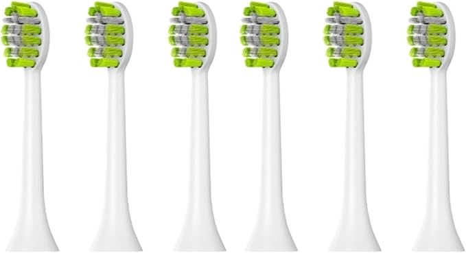 Compatible for Jeenk Electric Toothbrushes Replacement Heads Toothbrush 6pcs/Set for JK-Y05 Head Sets(JK-ST01WH)