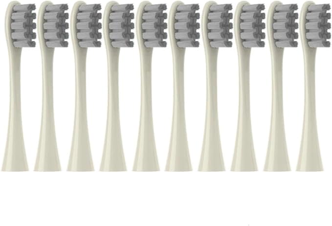 Replacement Brush Heads for Compatible Oclean Flow/X/X PRO/F1/ One/Air 2 Sonic Electric Toothbrush Blue Green Soft Bristle Nozzles(10 Beige)