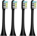 Sonic Electric Toothbrush HeadsCompatible for Xiaomi SOOCAS X3 X5 X3U X1 V1 V2 Replacement Nozzles with Anti-dust Cap(4pcs Black)