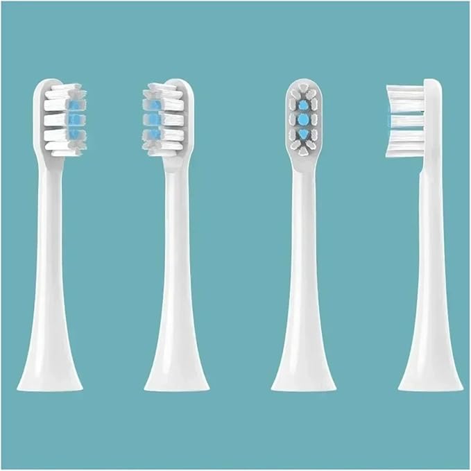 10Pcs Replacement Toothbrush HeadsCompatible for MIJIA T301/T302/T501 Sonic Electric Tooth Brush Bristle Nozzles(10 Blue)