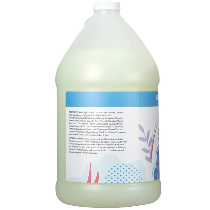 Ginger Lily Farms Botanicals Nourishing Body Wash Island Tranquility 100% Vegan &amp Cruelty-Free Green Tea &amp Lemongrass Scent 1 Gallon Refill (128 fl. oz.) (Pack of 2)