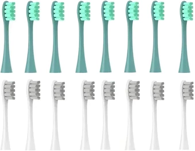 Replacement Brush HeadsCompatibility for Oclean X/X PRO/Air 2 /SE / Z1/ F1(8green 8grey)