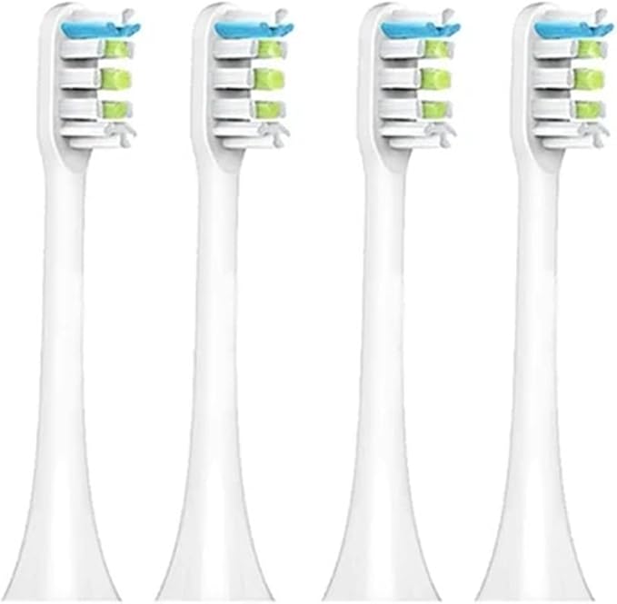Toothbrush Heads Compatible for X3 X5 X3U X1 V1 V2 Head Bristle Replacement Nozzles with Anti-dust Cap(White)