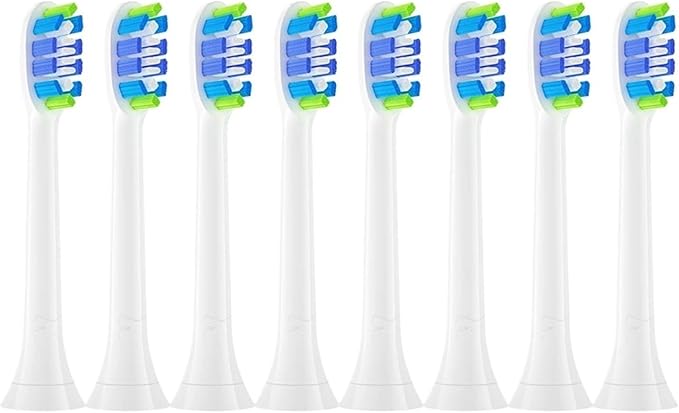 4/8pcs Replacement Toothbrush Heads Compatible with Philips Sonicare Soft Electric Brush Head 4100 6500 6100(8PCS Blue)