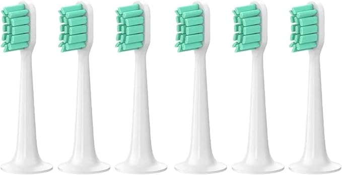 6PCS Replacement Brush Heads Compatible for XIAOMI MIJIA T300/T500/T700 Sonic Electric Tooth Soft Bristle Caps(Care GN 6Pcs)