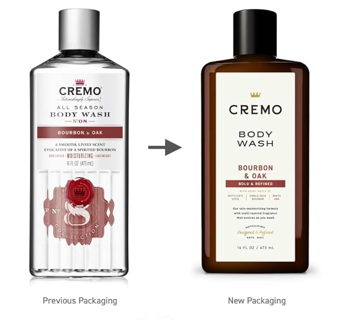 Cremo Body Wash Bourbon &amp Oak 16 Ounce (Pack of 3)