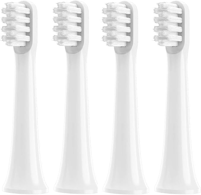 Replacement Brush HeadsCompatible for T100 Toothbrush Head Soft Bristle Nozzles Vacuum Packing(4 Pcs)