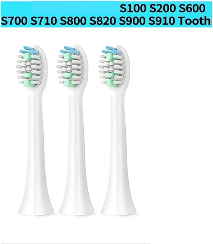 16pcs Toothbrush Heads Compatible for S100 S200 S600 S700 S800 S900 S710 S820 S910(Black 16pcs)