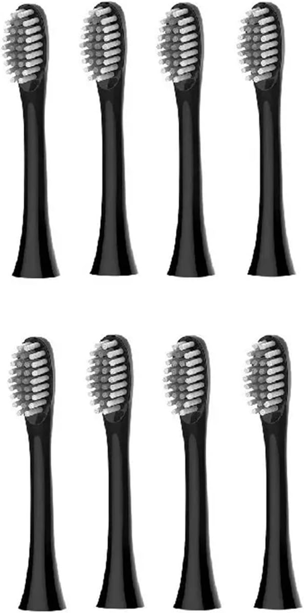 Replacement Toothbrush Heads ForCompatible for X.Q.M. X-3 X-2 Sonic Electric Soft Bristle(8pcs Black)