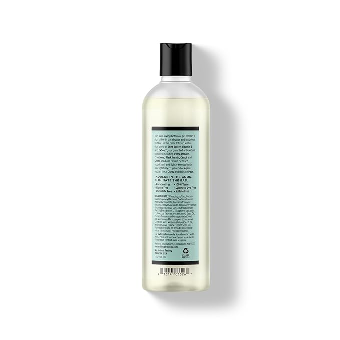 Natural Inspirations Agave Pear Moisturizing Bath &amp Shower Gel 12.5oz