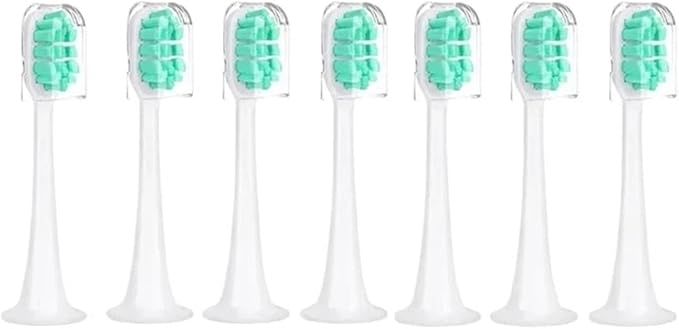 Compatible for T300/T500/T700 Replacement Brush Heads with Caps Sealed Package Soft(14pcs)(Green)