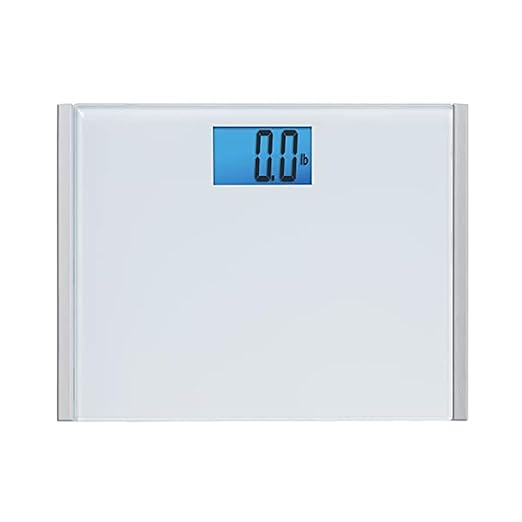 Eat Smart Precision Plus Scale Wide Body Bath Scale for Body Weight White