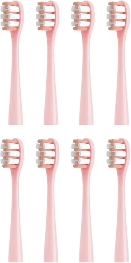 Replacement Toothbrush HeadCompatible for Nandme NX7000 Sonic Electric Soft Bristle Tooth Brush8/16pcs(8PINK Clean Type)
