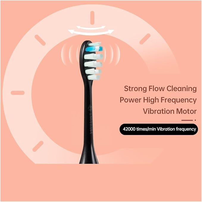 Compatible for Ultrasonic Electric Toothbrush Wireless Charging IPX7 Waterproof Replacement Heads Whitening Teeth Timer Smart 6 Brush