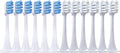 12PCS Compatible for XIAOMI MIJIA T300/T500/T700 Replacement Brush Heads Sonic Electric Tooth Soft Bristle Caps Vacuum Package Nozzles(6BlueJ6White)