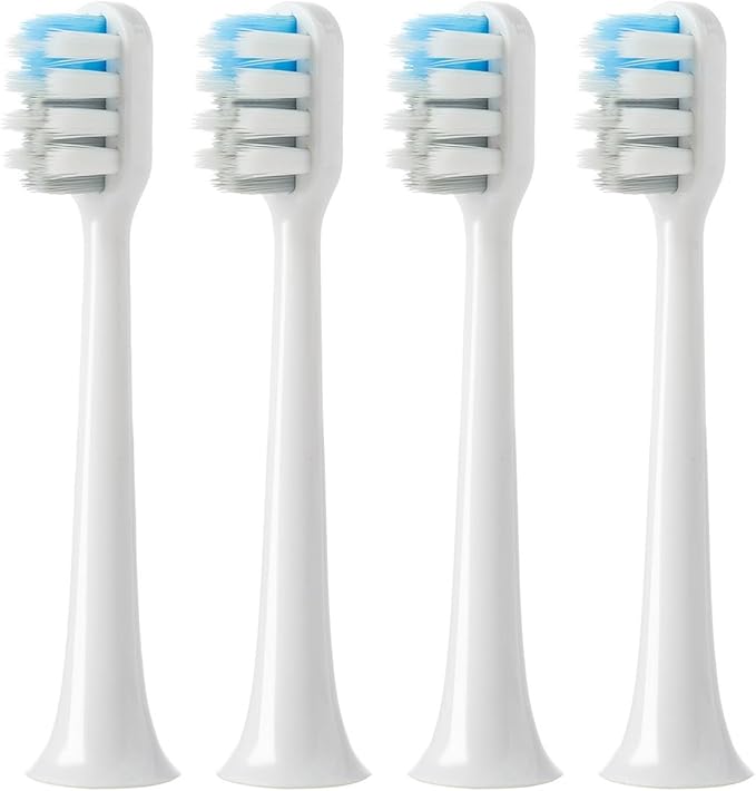 4/8Pcs Compatible for Xiaomi Electric Toothbrush HeadCompatible for Mijia Sonic T200/200C Replacement Brush Head MES606 Soft Bristle(Green 4Pcs)