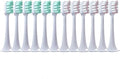 12PCS Compatible for XIAOMI MIJIA T300/T500/T700 Replacement Brush Heads Sonic Electric Tooth Soft Bristle Caps Vacuum Package Nozzles(6Pink6Green)