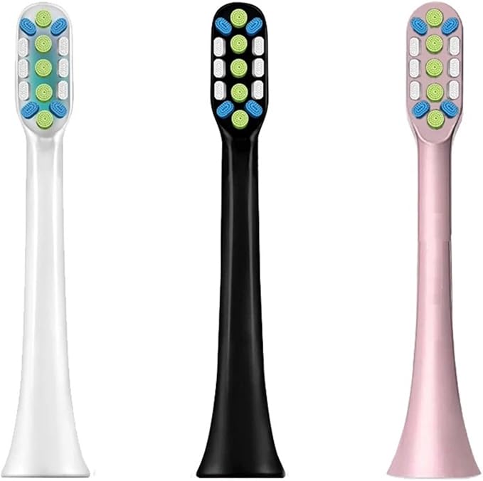Compatible for V1 V2 X3 X3U X5 D3 Electric Toothbrush Heads(12black)