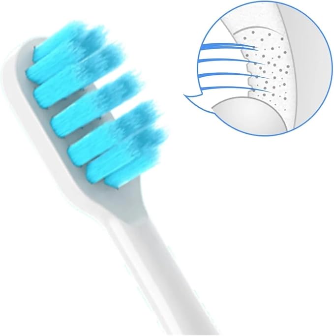 12PCS Replacement Brush HeadsCompatible for XIAOMI MIJIA T300/T500/T700 Sonic Electric Toothbrush Soft Bristle Caps(12BlueL)