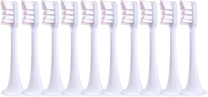 Brush HeadsCompatible for T300/T500 10Pcs Replacement Toothbrush Nozzles Soft(10pcsPink)