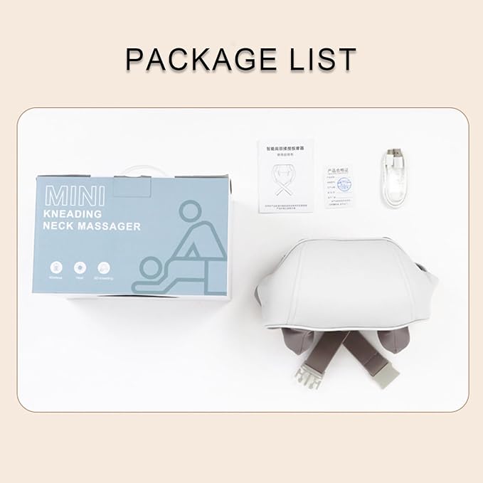 Mini 6D Neck Massager Back Neck Massager with Heat Electric Massager for Back &amp Shoulder Massage Pillow for Neck Back Shoulder Leg Deep Massage at Home for Muscle Relaxation