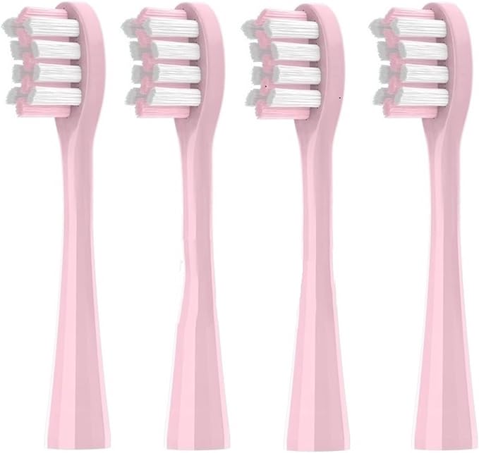 16Pcs Replacement Brush Heads Compatible for Toothbrush Head Deep Clean Type/Soft Bristle(Deep Clean Pink)