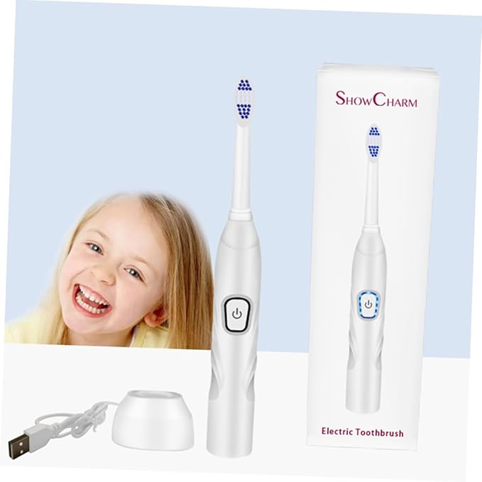 ARTIBETTER Electric Toothbrush Vibration Toothbrush USB Charging Sonic Powered White Set for Home Oral Care