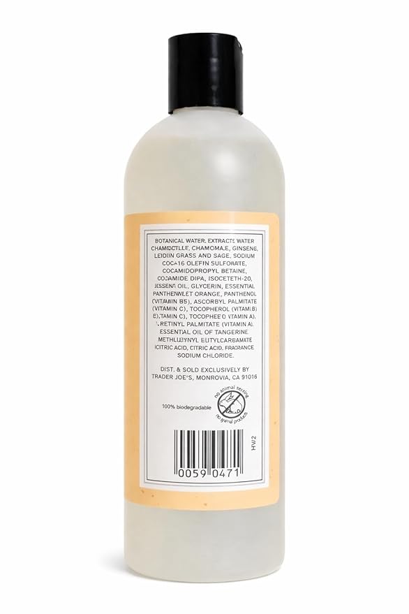 Trader Joe's Refresh Citrus Body Wash with Vitamin C Orange Blossom and Grapefruit 16 fl oz 2 Pack