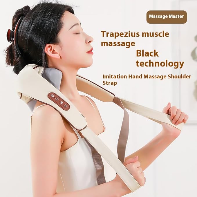 Therapexa Neck &amp Shoulder MassagerCordless Neck Massager with Heat6D Deep Kneading Shiatsu Massager for BackShoulder &amp Leg Pain Relief(White)