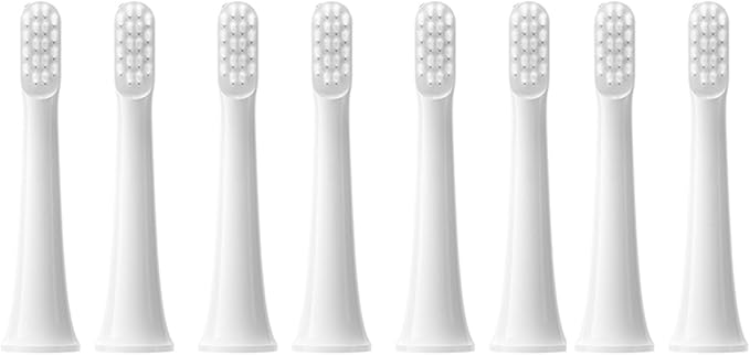 8PCSCompatible for XIAOMI MIJIA T100 Replacement Brush Heads Sonic Electric Toothbrush Vacuum Dupont Soft Bristle Suitable Nozzles(8White)