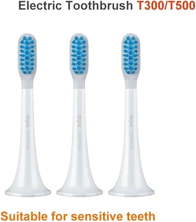 Compatible for 3pcs T300 T500 Sonic Toothbrush Heads Teethbrush Replacement Oral Hygiene Mi Brush Head(Blue 6PCS)
