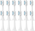 4/8/12/16PCS Compatible for MIJIA T302 Replacement Toothbrush Heads Sonic Electric Vacuum DuPon Soft Bristle Brush(T302White Blue-12pcs)