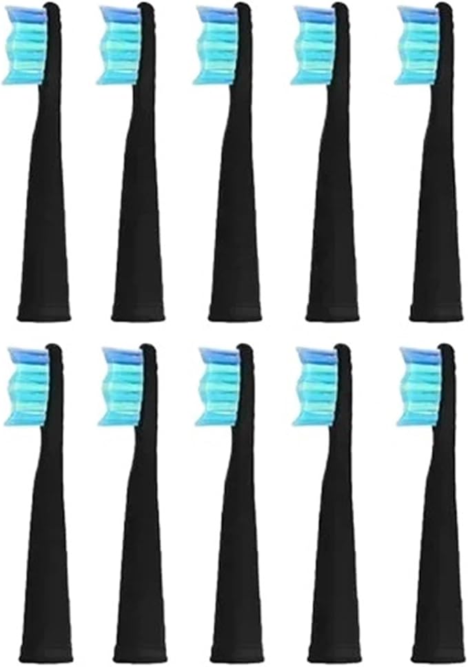 20pcs Electric Replacement Brush Heads Toothbrush Care Set HeadsCompatible for Seago SG910 SG507 SG958 SG515 SG949 SG575(Black Heads)