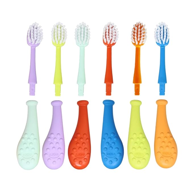 RADIUS Big Kidz Forever Brush Replaceable Head for Children 6 Years and Up BPA Free ADA Accepted for Growing Teeth and Gums 2 Heads - Extra Soft